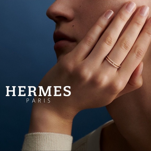 💍HERMÈS $1,400 Ariane Wedding Band 18K Rose Gold 48 size 4.5 - Picture 14 of 16